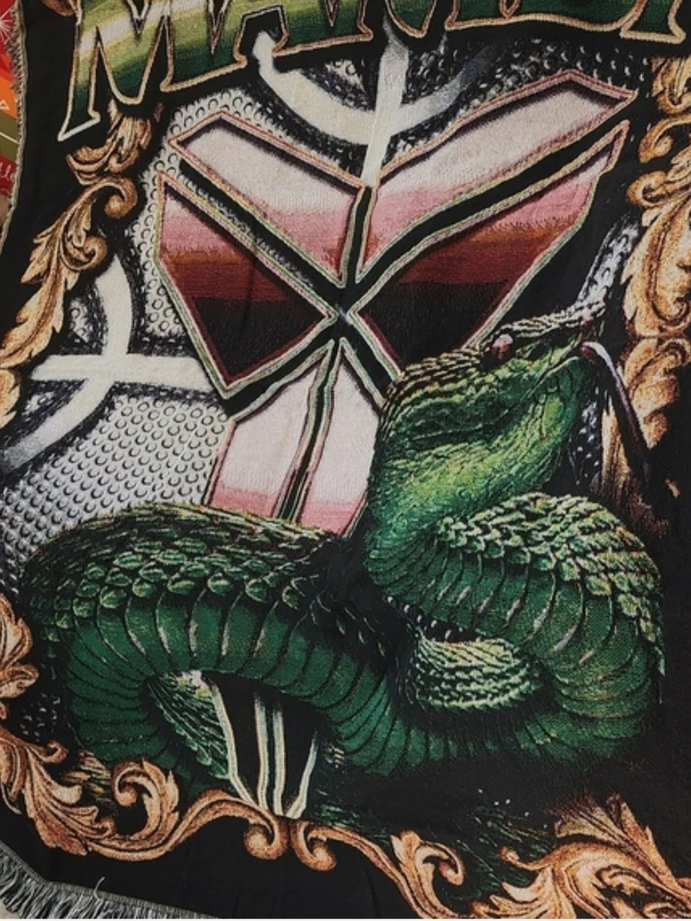 Mamba Snake Throw Blanket 45x60 with Grinchmas Box & Socks